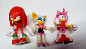 JAKKS Sega Sonic The Hedgehog Knuckles, Amy Rose & Rouge