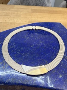 MANU Designer - Schmuck Collier Kette 925er Silber Mit Gold Bicolor - Bild 1 von 14