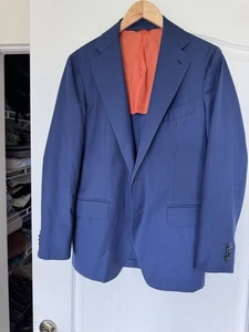 Gabo Napoli Men’s Navy Blue Sport Coat Blazer Jacket Size 38R Italy - Picture 1 of 24
