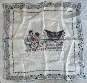 Antik 1. Weltkrieg Seide "Für die Flagge und dich" Gedicht Taschentuch Schal - Bild 1 von 7