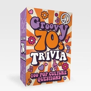 Gift Republic Groovy 70's Pop Culture Trivia Card Game 100 Questions Multicolor - Picture 1 of 2