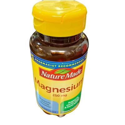 Nature Made 50-ct Magnesio 250 mg Suplementos Músculo Corazón Nervio Hueso Exp. 5/26 Foto 1 de 4