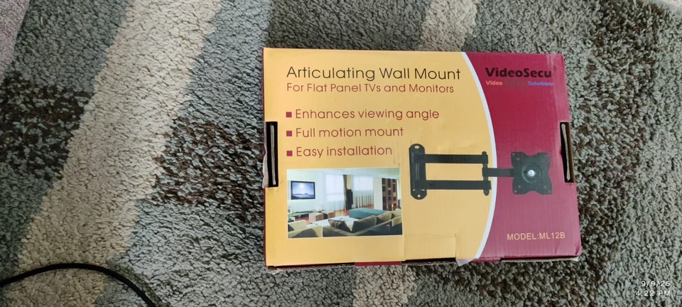 VideoSecu Articulating Wall Mount For Flat Panel TVs and Monitors  (ML12B) New - Image 1 of 1