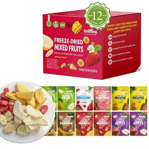 ONETANG Freeze-Dried Mixed Fruit, 12 Pack Single-Serve 14 Count (Pack of 1)  - Picture 1 of 9