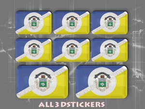 8 x Pegatinas 3D Relieve Bandera Winnipeg - Todas las Banderas del MUNDO - Imagen 1 de 1