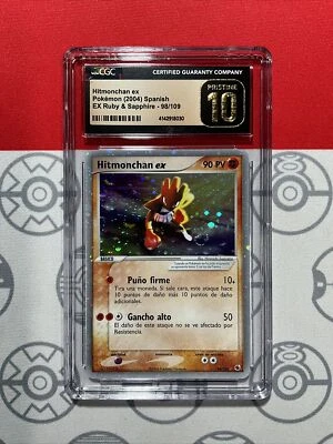 NEW CGC 10 PRISTINE Hitmonchan ex SPANISH Ruby & Sapphire UR Pokemon 98 PSA 8030 - Image 1 of 4