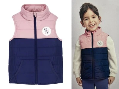 LILY&DAN Kinder Mädchen Steppweste Weste Bodywarmer mit Taschen