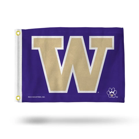 Washington Huskies 12" x 18" Boat Flag Golf Cart Flag Cover