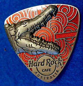 SYDNEY AUSTRALIEN SALTWATER CROCODILE TRIBAL 3D GUITAR PICK Hard Rock Cafe PIN - Bild 1 von 1