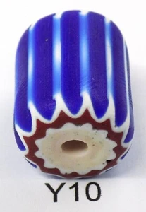 Impresionante abalorio chevron veneciano antiguo de 4 capas africano Y10 Bg 53 - Imagen 1 de 2