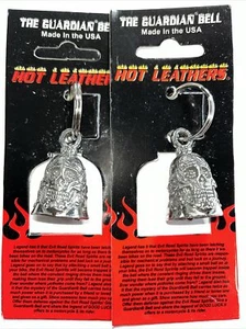 Hot Leathers Sugar Skull Silver Bell Keychain BEA1108 1”x1.5” 2Pack - Picture 1 of 3