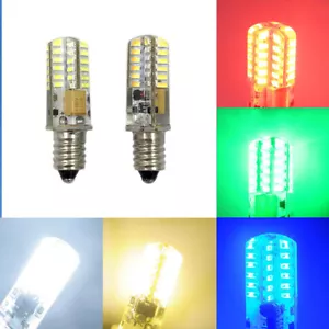 E10 Mini Base White/Warm/Red/Green/Blue LED bulb 2W 48-3014 SMD AC/DC12V Light - Picture 1 of 8