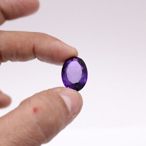 18.0 Ct Certified Natural Translucent Oval Purple Amethyst Loose Gems M-947