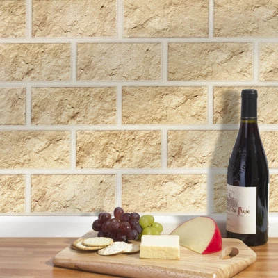 STICK AND GO Self Adhesive Wall Tiles | Pack Of 9 Cotswold 20cm x 10cm Stick On Wall Tiles