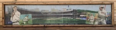 Polo Panorámico Estilo Antiguo Serie Mundial 1912 Terrenos NY Gigantes sobre Madera 7x36 Foto 1 de 4