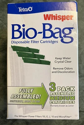 Cartucho Tetra Whisper Bio-Bag mediano 3pk filtros desechables para pecera Foto 1 de 3
