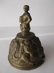 Vintage Hand bell in metal, maid image, very beautiful piece - Picture 1 of 10