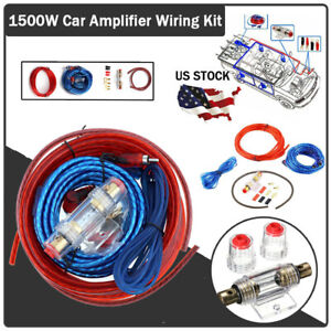 1500W Car Video Audio Amplifier Install Wiring Kit AMP RCA Cable Set Wire Fuse
