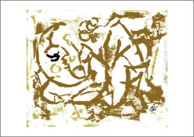 JACQUELINE DITT - Golden Moon A2 handsigniert ltd.Original Grafik gross Mond - Bild 1 von 2