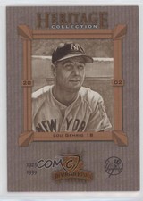 2002 Donruss Diamond Kings Heritage Collection Lou Gehrig #HC-1 HOF