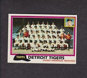 1981 Topps Baseball Card #666 Detroit Tigers Team Photo NMMT O/C Original