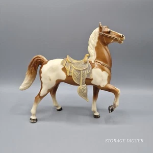 Vintage Breyer Palomino Pinto Fury Prancer Model Horse Figure Snap Saddle - Picture 1 of 16