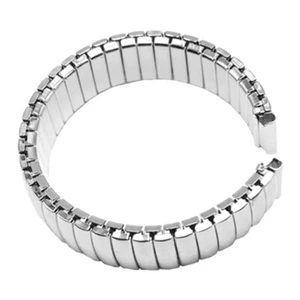 Bracelet Montre Extensible Elastique Métal de Rechange Couleur Argenté ou Doré - Foto 1 di 8