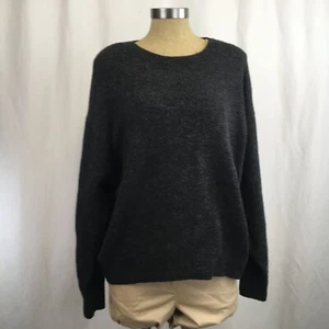 Suéter para mujer H&M talla grande gris jaspeado carbón manga larga 3 % lana - Imagen 1 de 5