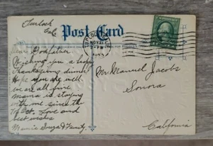 Rare Green Line 1 cent George Washington Stamp one cent on Postcard vintage - Picture 1 of 4