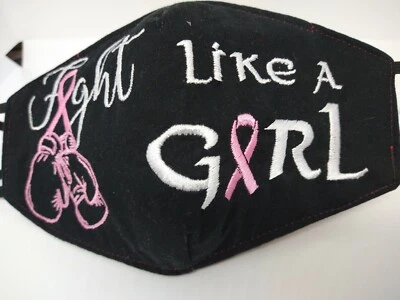 Handmade cotton mask, Support Cancer Survivor mask with Filtrete filter inside - Image 1 of 3