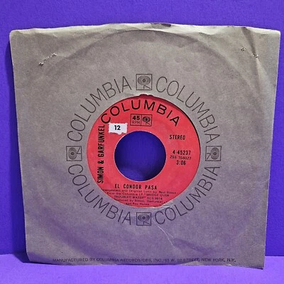 Simon & Garfunkel El Condor Pasa/Why Don't You Write Me Vinyl Record 45 RPM - Image 1 of 4