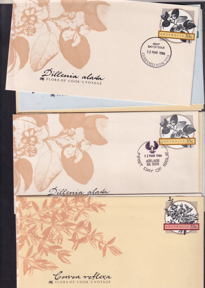 Australia 1986 Capt Cook Voyage Flora PSE choice of mint or  FDC - Image 1 of 1
