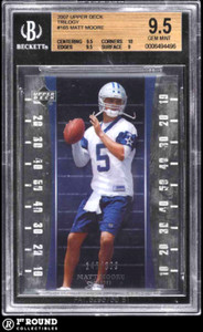 Matt Moore RC BGS 9.5: 2007 Upper Deck Trilogy Rookie Card /399 POP 3