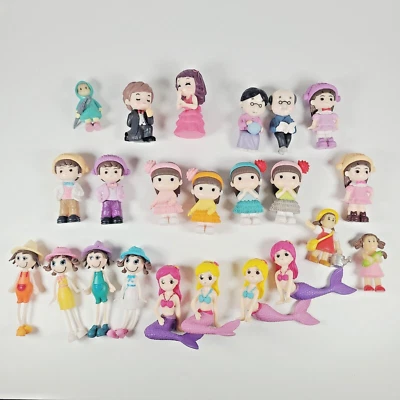 Lote de estatuillas micro paisaje jardín miniaturas casa de muñecas sirenas adornos para pasteles  Foto 1 de 4