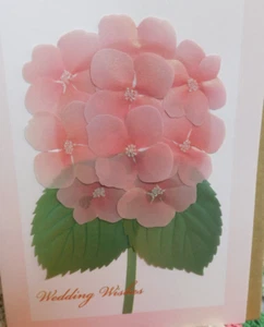 NIQUEA.D Vellum Hydrangea Wedding Card NW-0030 New in Package V. Pretty Card - Picture 1 of 9