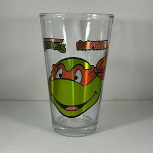 Raphael 2014 TMNT Teenage Mutant Ninja Turtles 16 oz vetro pinta Nickelodeon - Foto 1 di 8