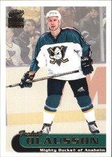 1999-00 Paramount Anaheim Ducks Hockey Card #5 Fredrik Olausson