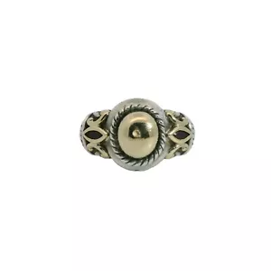 Anillo GiR Neha de plata de ley y oro amarillo de 14k rubí talla 6 - Imagen 1 de 5
