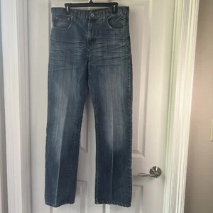 Vtg Y2K Chams Men's 34 Straight Fit Jeans Motorcycle Dark Wash Stud Pockets - Picture 1 of 17