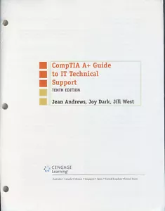CompTIA+ Guide to IT Technical Support 10 ed, LOOSE LEAF by Andrews, Dark, West - Picture 1 of 1