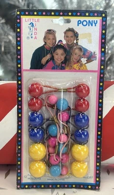 Poni de bola de colores vintage de los años 90 Little Linda Pony para niñas ~ soportes de cola nuevo en stock Foto 1 de 4