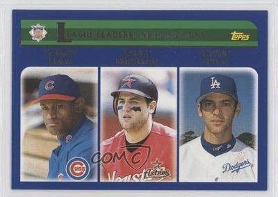 2003 Topps League Leaders Sammy Sosa Lance Berkman Shawn Green #345 - Image 1 of 2