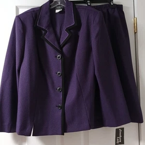 NWT  Vintage Southern Lady Purple Jacket Matching Skirt Size 18 - Picture 1 of 7