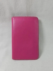 Buxton Rosa Leder Visitenkarten Etui Mini Notebook Hülle 4,5x3" EUC - Bild 1 von 4