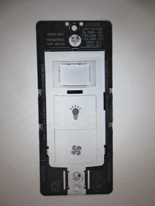 Leviton Decora In-Wall Kombination Feuchtigkeitssensor & Lüftersteuerung mit Lichtschalter - Bild 1 von 7