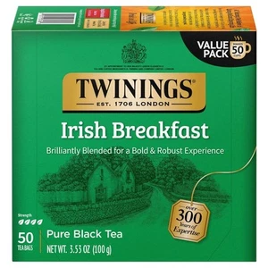 Twinings of London Irish Breakfast Black Tea Bags, 100 Count (Pack of 1) - Picture 1 of 6