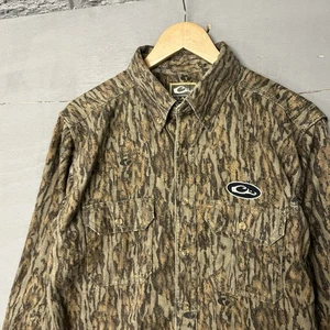 Drake Shirt Mens M Mossy Oak Bottomland Camo Short Sleeve Active EXL Hunting - Picture 1 of 3