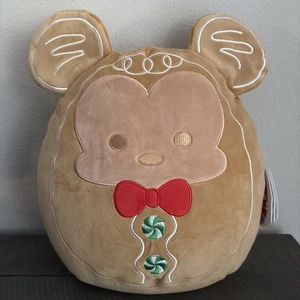 Peluche Disney Topolino Pan di Zenzero Squishmallows 10" Natale Peluche - Foto 1 di 11