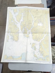 VTG BC AK Hecate Strait to Etolin Island 1977 Nautical Chart Map 43x35 - Picture 1 of 2