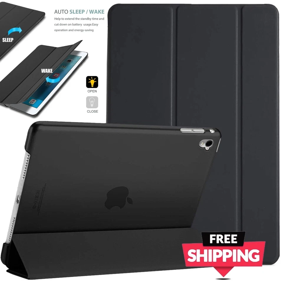 Apple iPad 3 9.7" Leather Smart Case Cover Auto Wake Sleep Magnetic Stand - Image 1 of 1